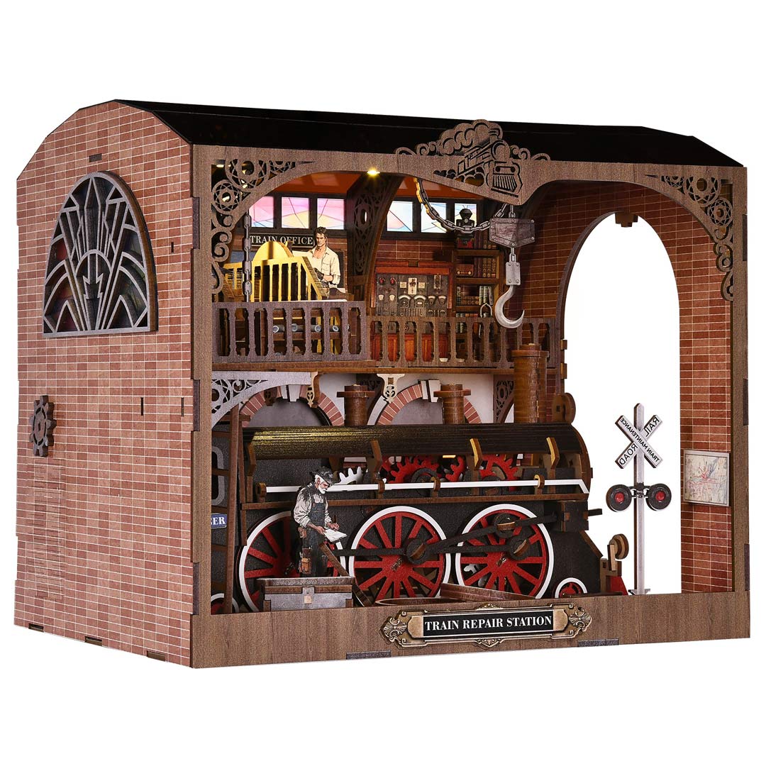 Train Repair Station - Book Nook Kit - NookFan