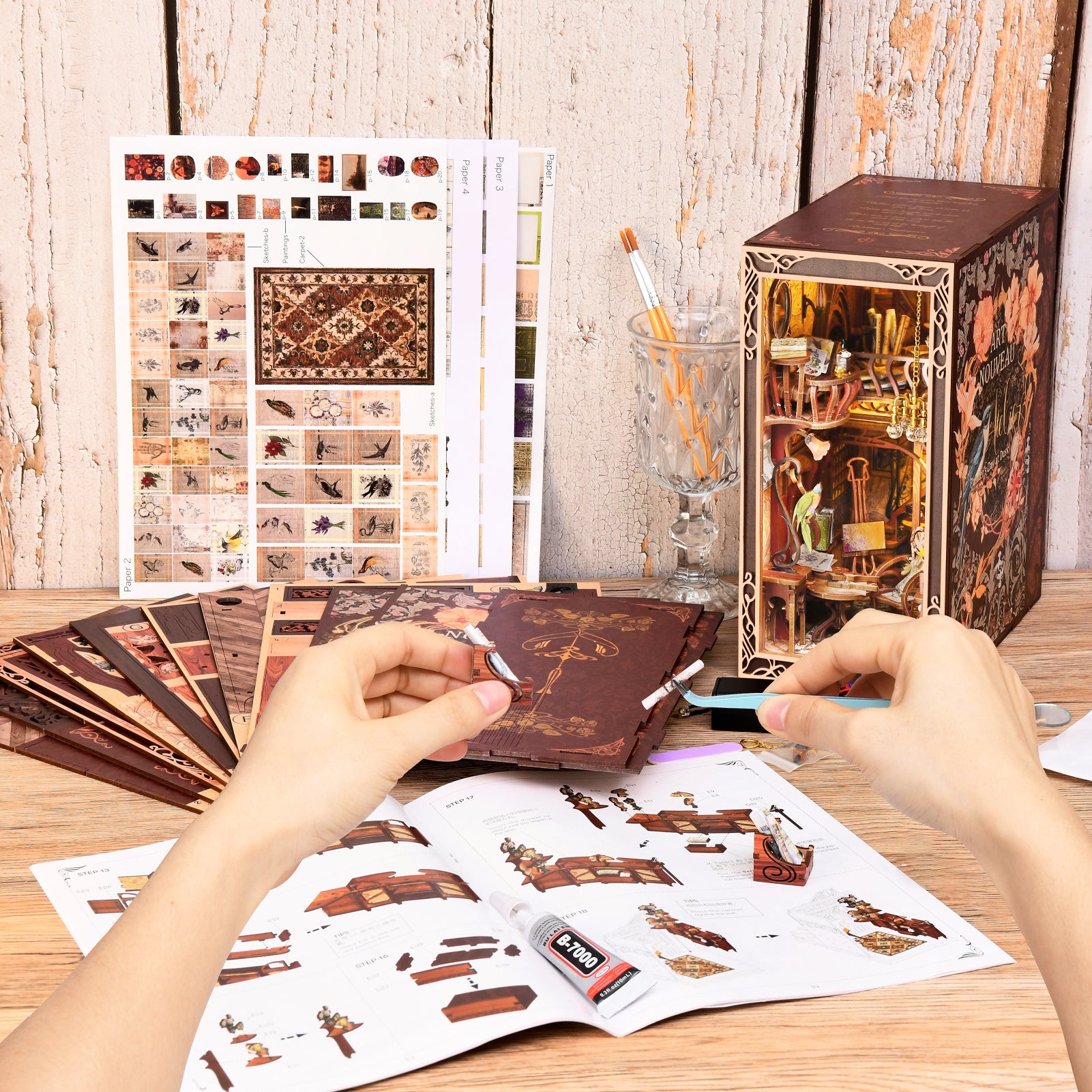Painter's Day at Dusk - DIY Book Nook Kit - NookFan