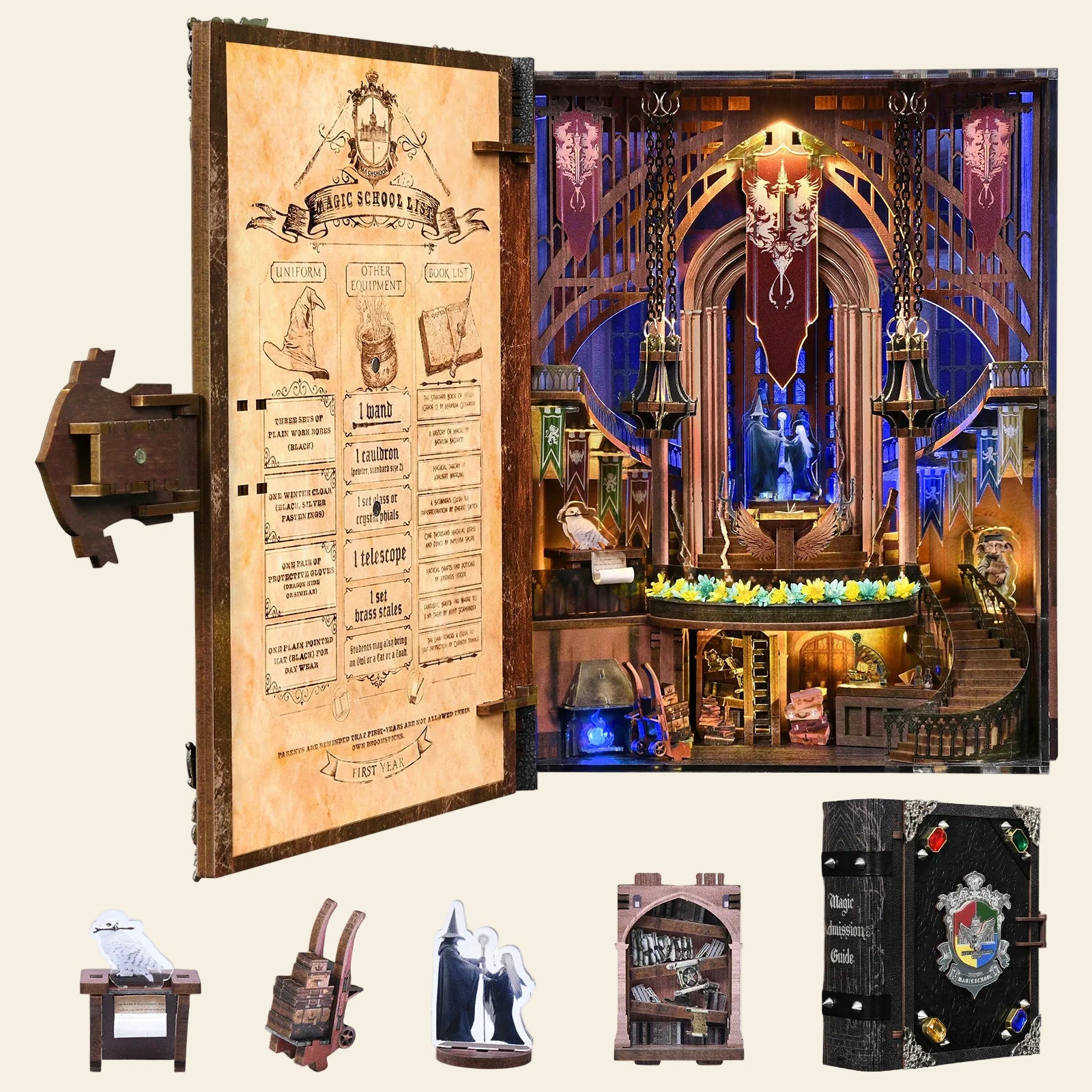 Magic Admissions Guide - Wooden Puzzles Bookend - NookFan