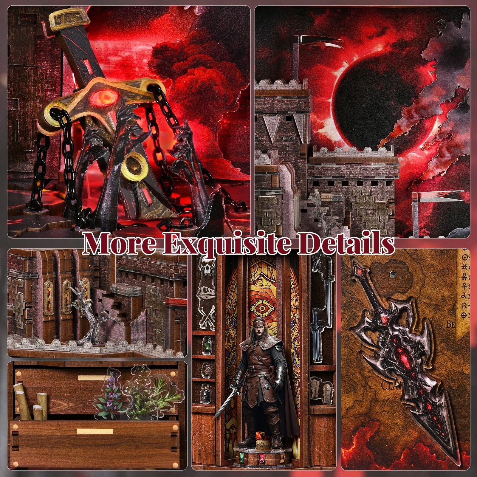 The Sword of Fire - Wooden Puzzles Bookend - NookFan