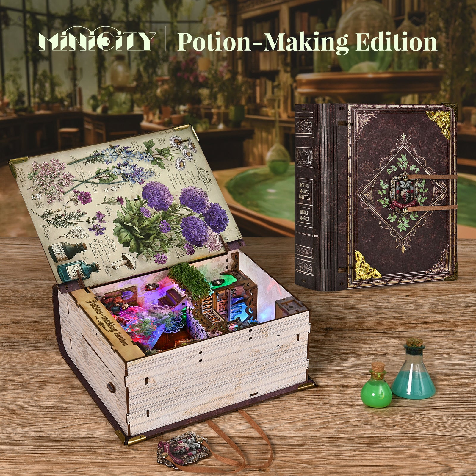 Potion Making Edition - Wooden Puzzles Bookend - NookFan