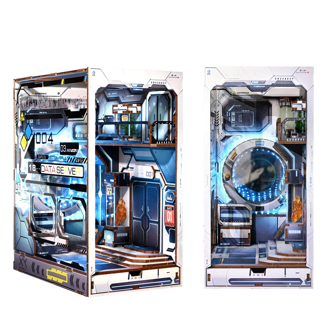 Sci-Fi Alien Hub - DIY 3D Book Nook Kit - NookFan