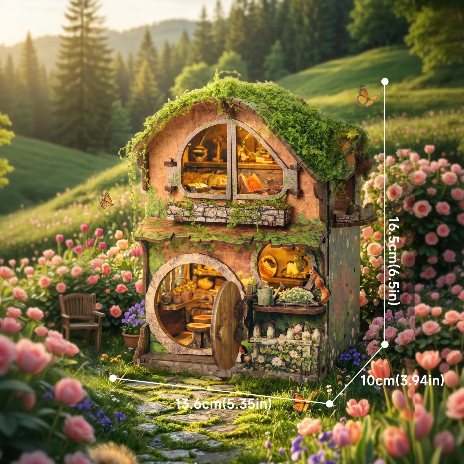 Green Vine Cottage - DIY Miniature House - NookFan