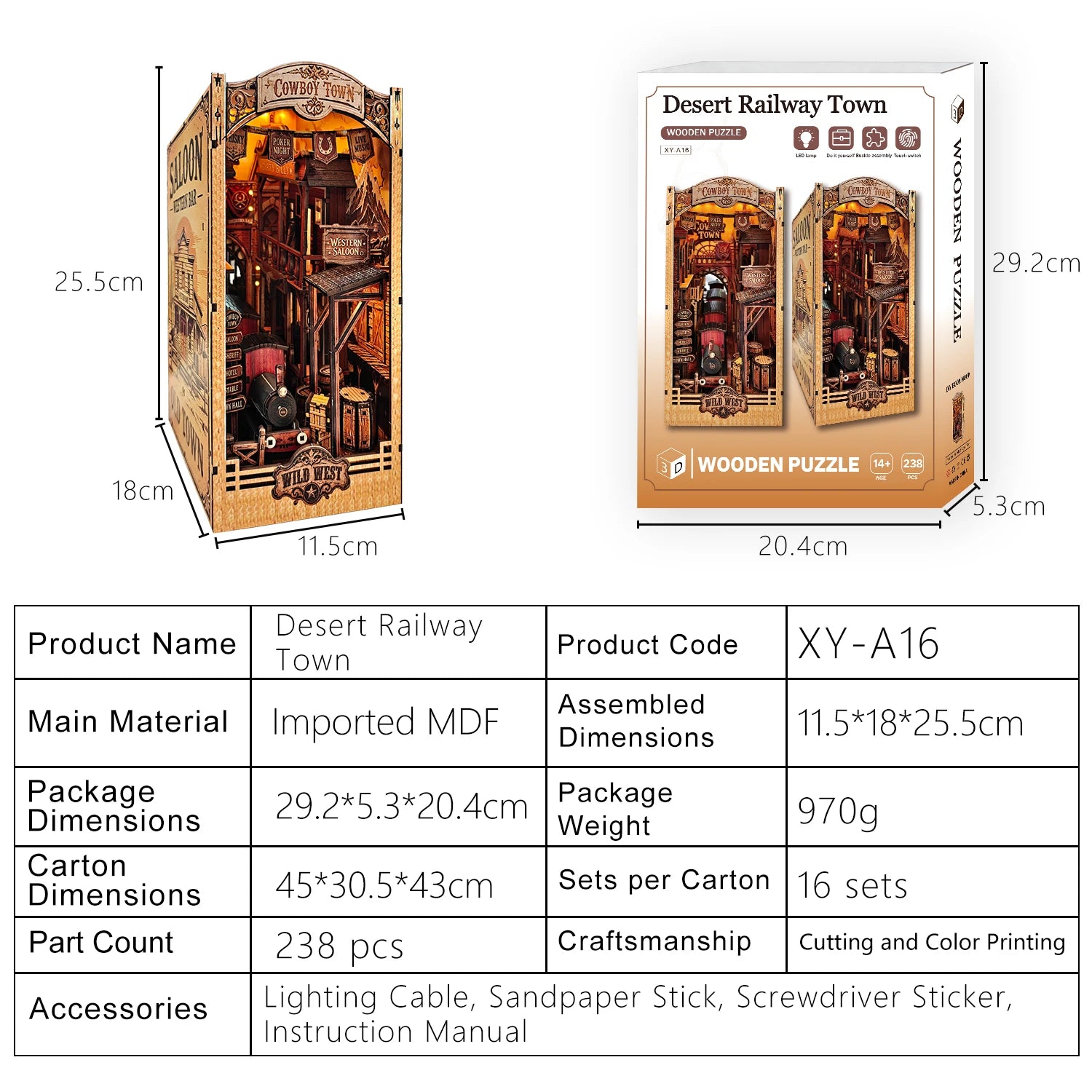 Desert Railway Town Book Nook Kit