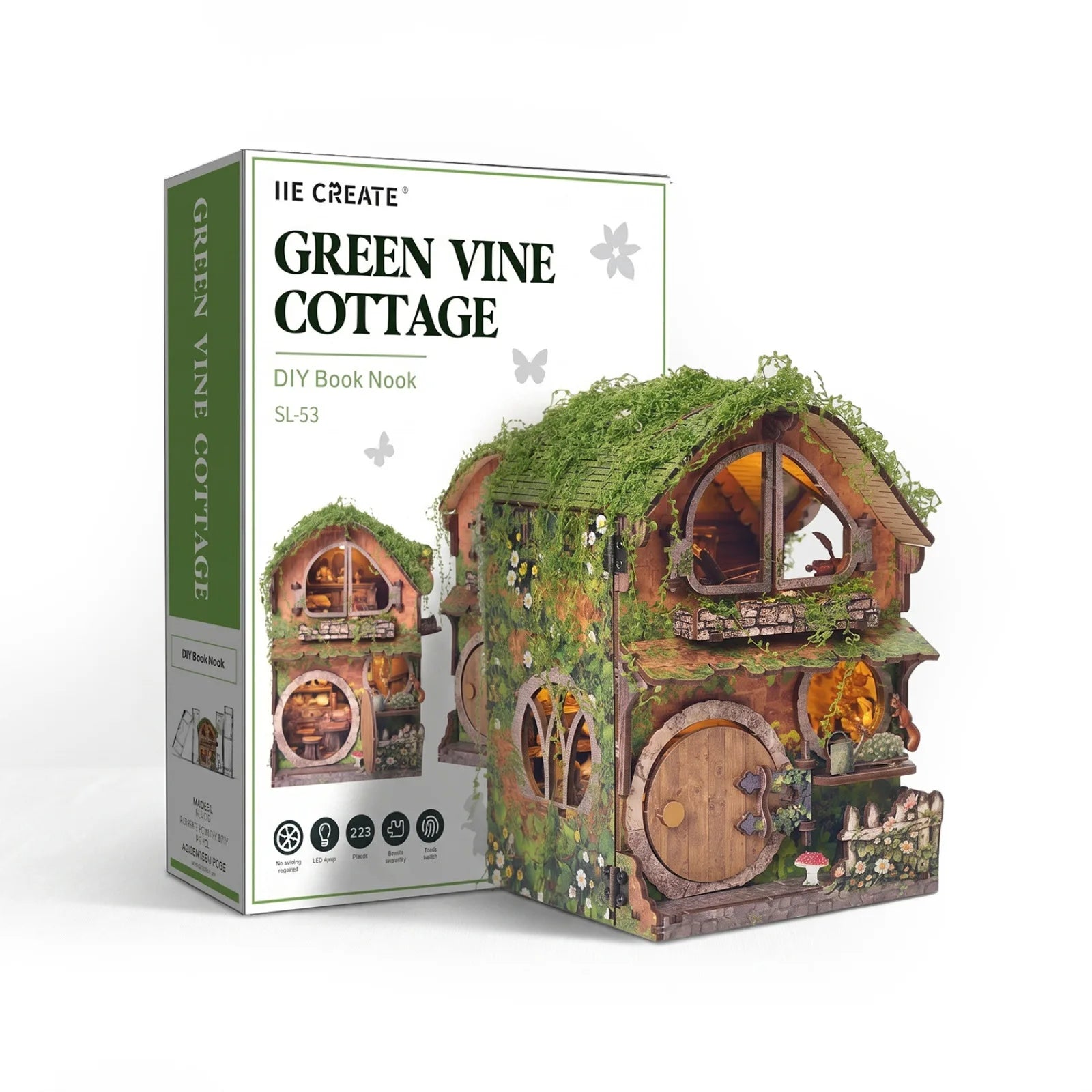 Green Vine Cottage - DIY Miniature House - NookFan