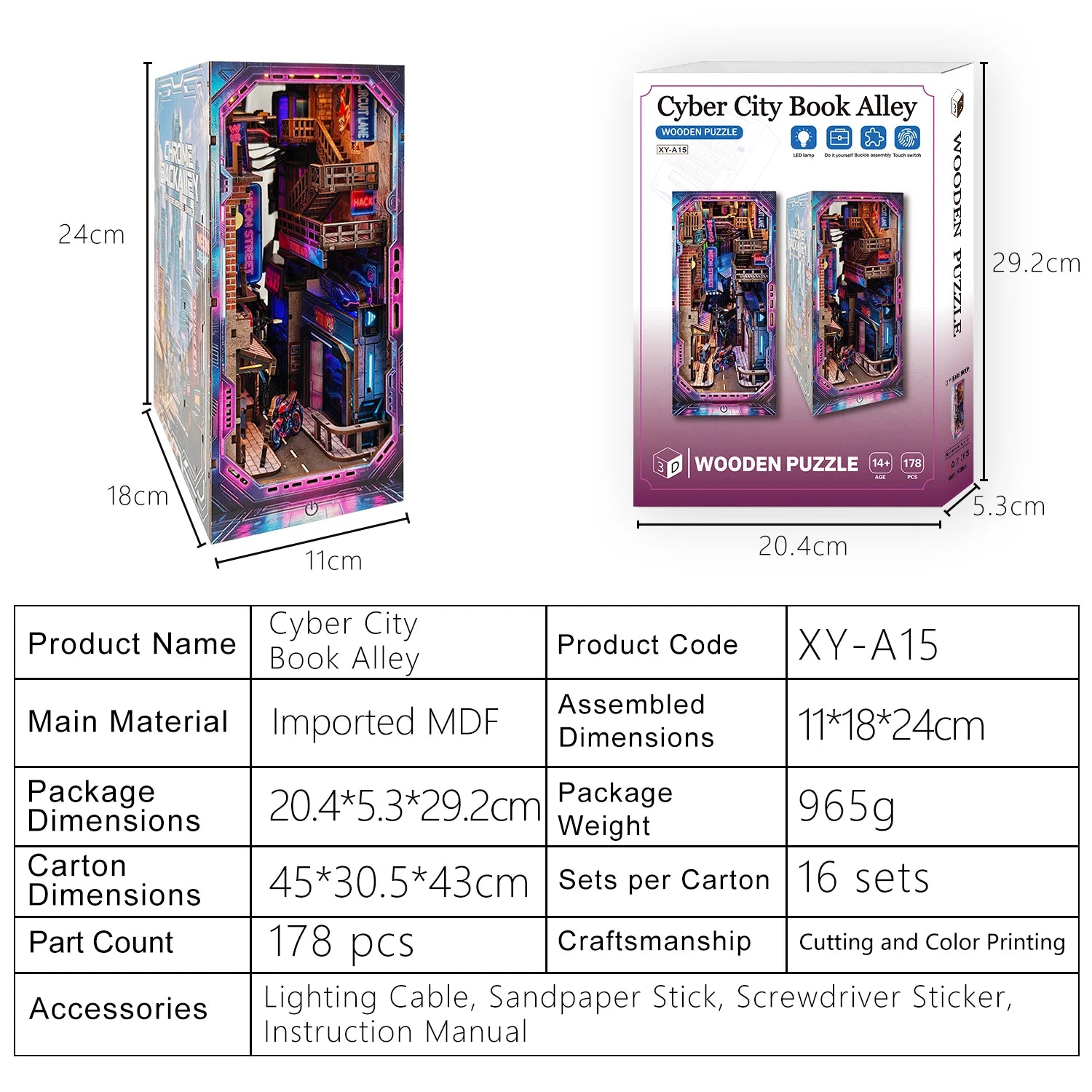 Cyber City Book Alley - DIY Book nook Kit