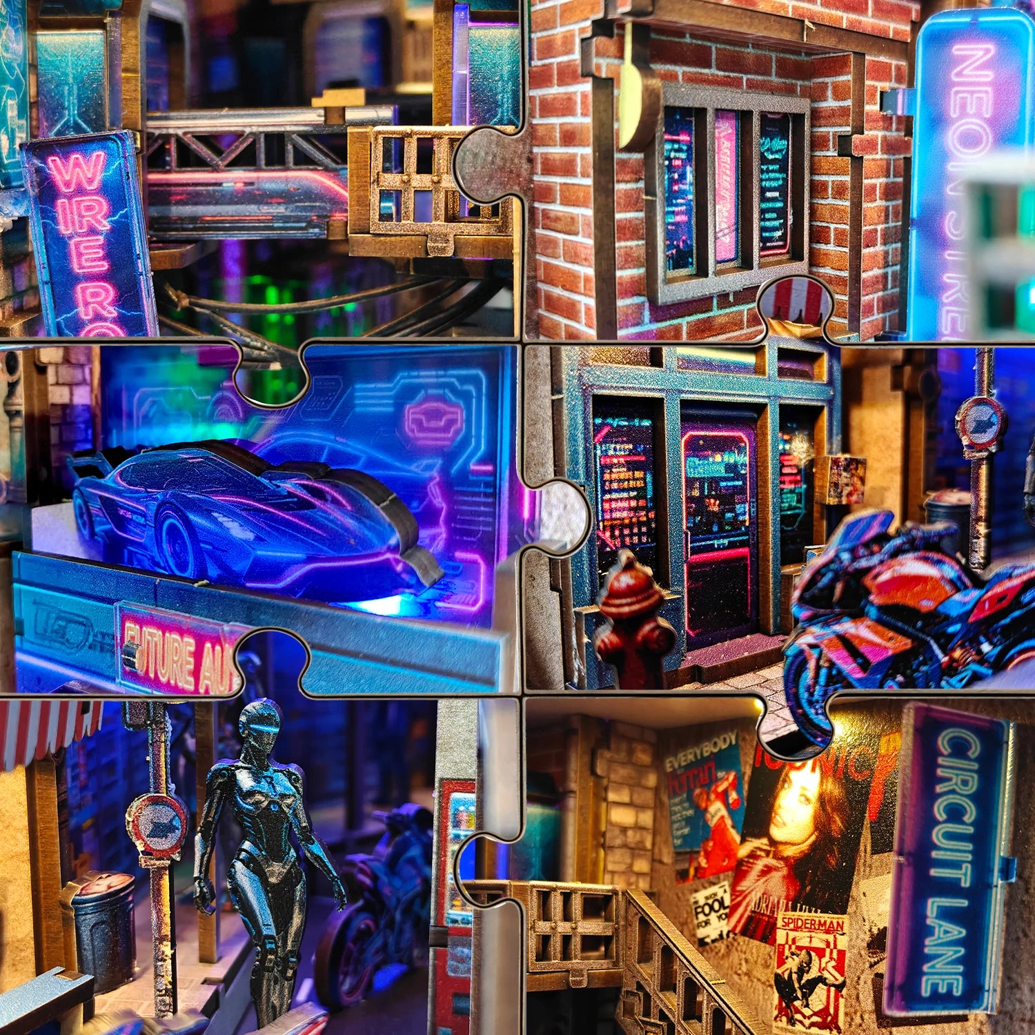 Cyber City Book Alley - DIY Book nook Kit