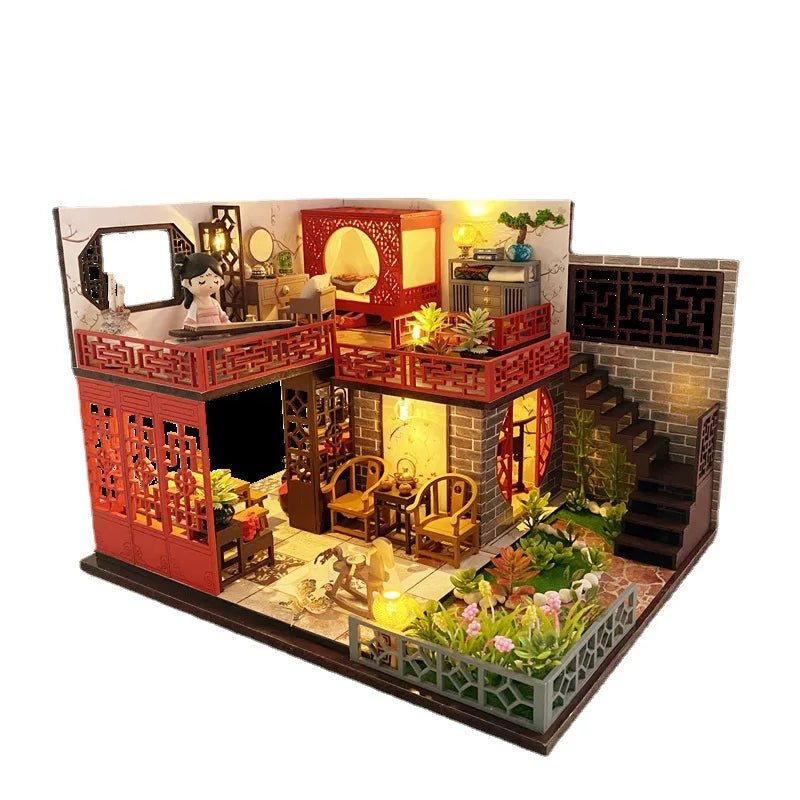 Antique Attic Cabin - DIY Miniature House Kit - NookFan
