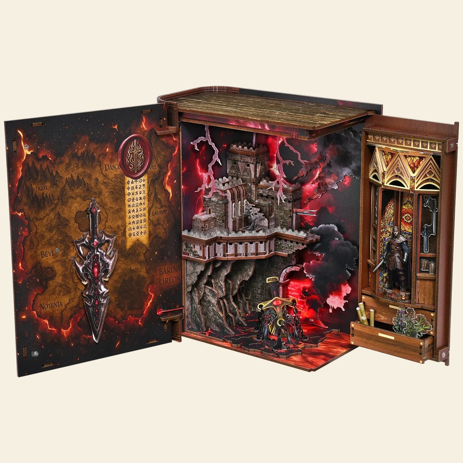 The Sword of Fire - Wooden Puzzles Bookend - NookFan