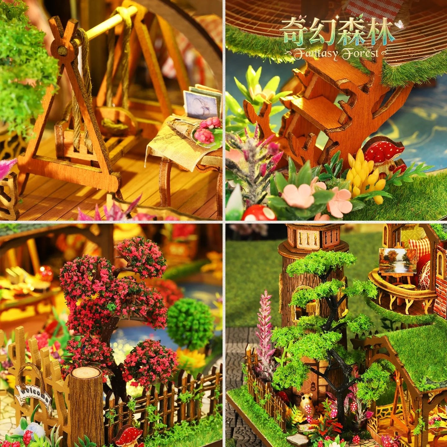 Fantasy Forest - DIY Miniature House Kit - NookFan