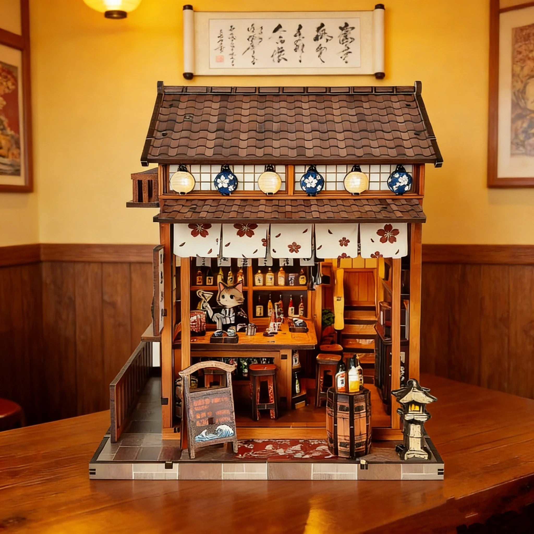 Sakura Sake Bar Mini Book Nook Kit - NookFan
