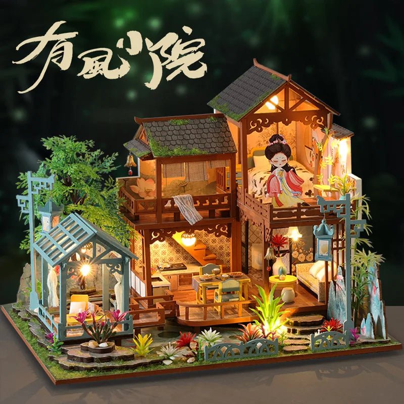 Courtyard Model - DIY Miniature House Kit - NookFan