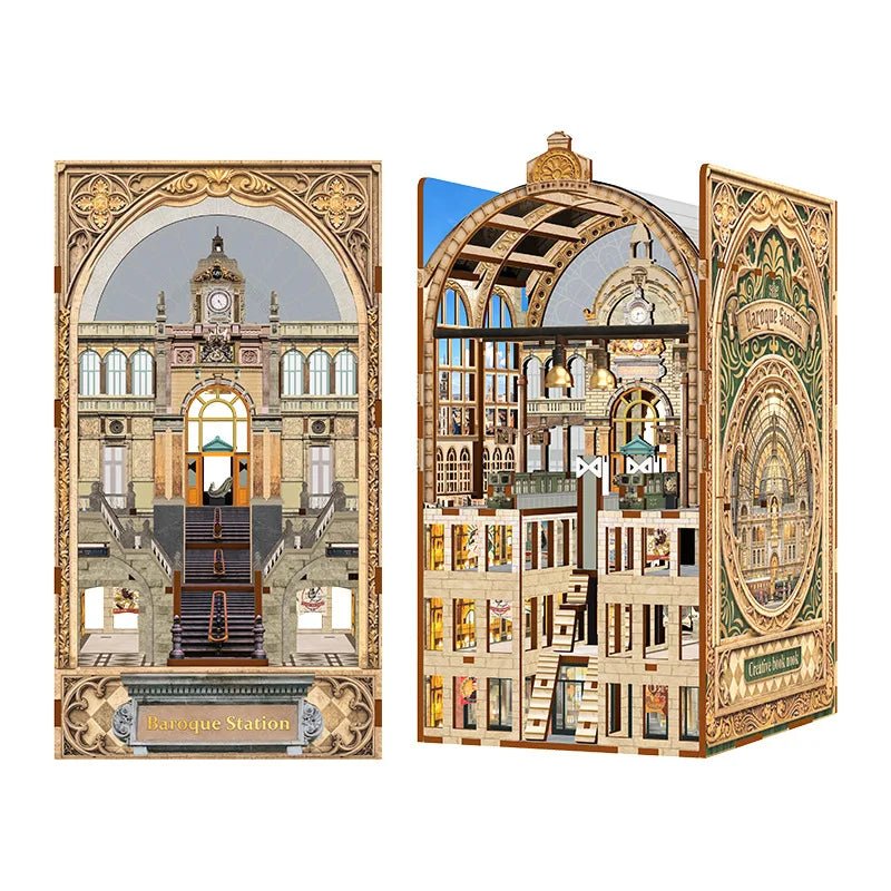 Baroque Station DIY 3D Wooden Bookend Kit - NookFan
