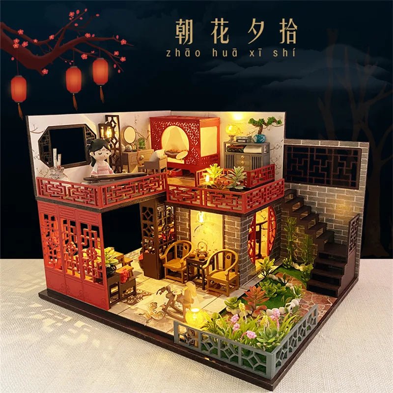 Antique Attic Cabin - DIY Miniature House Kit - NookFan
