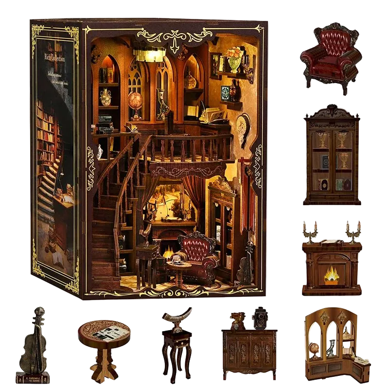 Ancient Library Book Nook Kit - NookFan