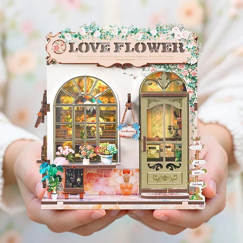 Love Flower Casa - DIY Miniature Wooden Dollhouse Kit - NookFan