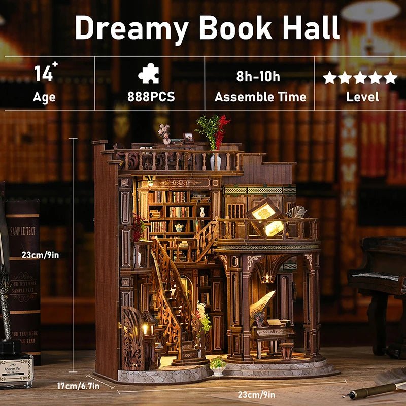 Dream Book Hall - Wooden Book nook - NookFan