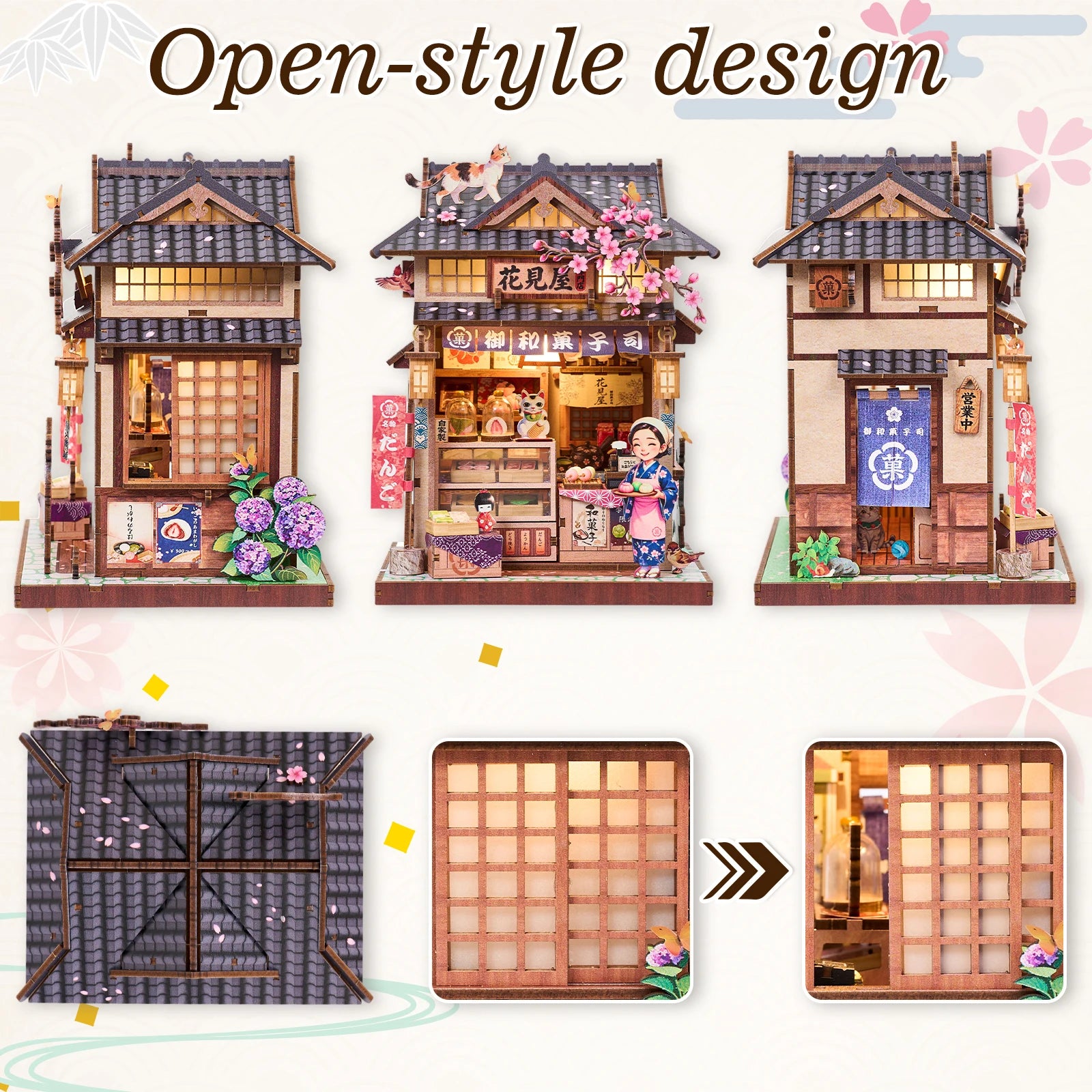 Japanese Wagashi Shop DIY Book Nook Kit