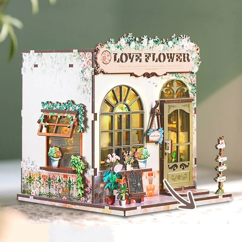 Love Flower Casa - DIY Miniature Wooden Dollhouse Kit - NookFan