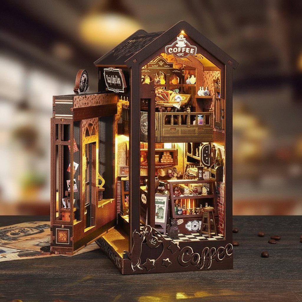 Cozy Coffee Corner - DIY Book Nook Kit - NookFan