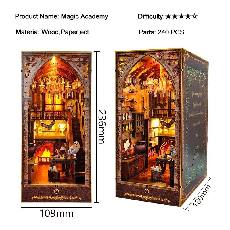 Magic Academy - DIY Magic Book Nook Kit - NookFan