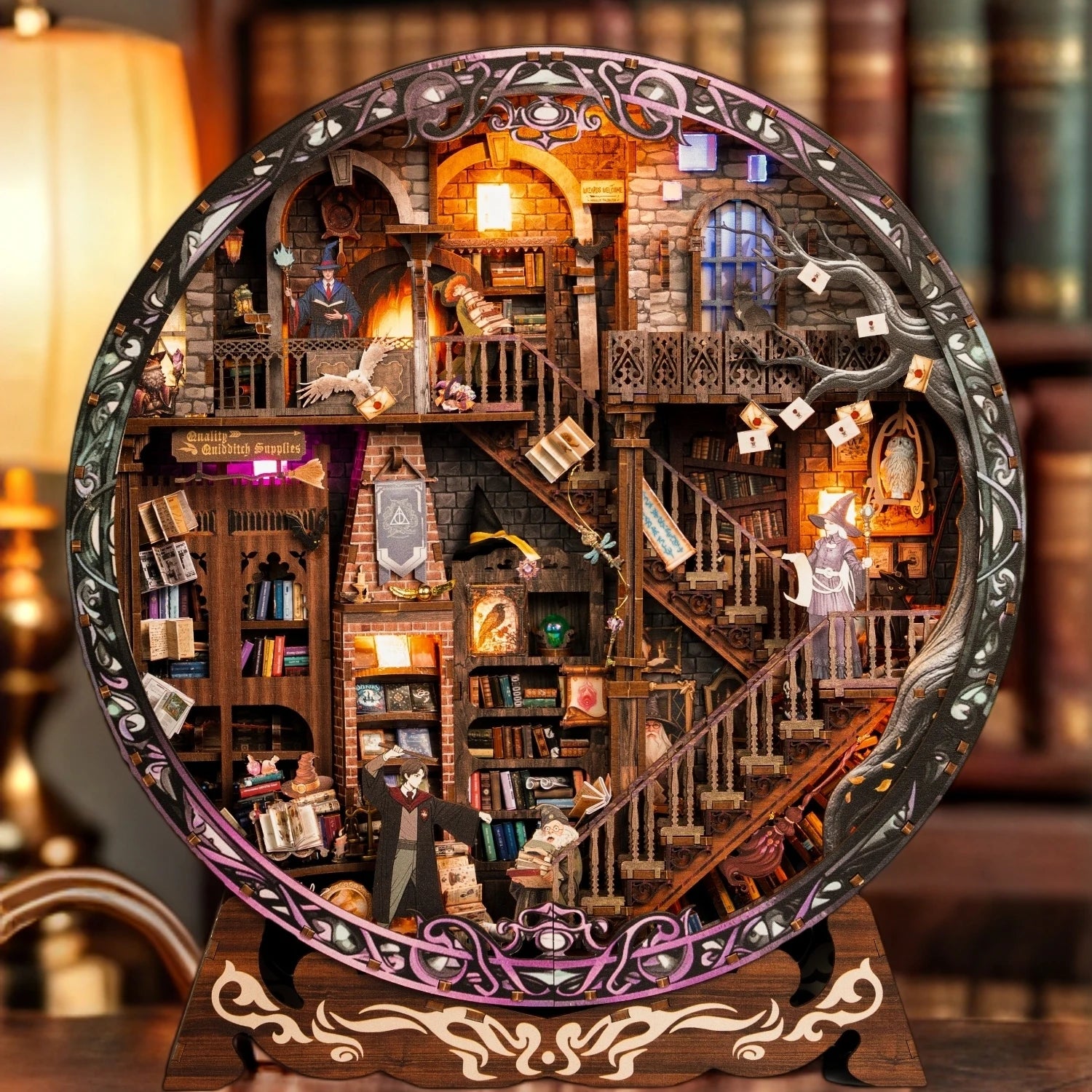 Magic Library Casa - DIY Wooden Miniature Dollhouse Kit - NookFan