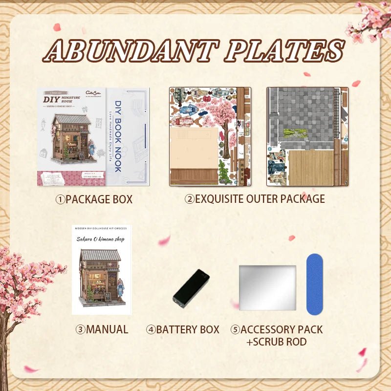 Sakura O Kimono - DIY Book Nook Kit - TryNooki