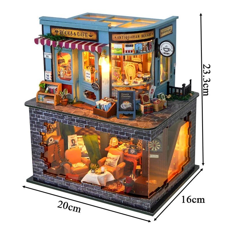 Book Cafe & Detective Studio - Miniature World Kit - NookFan