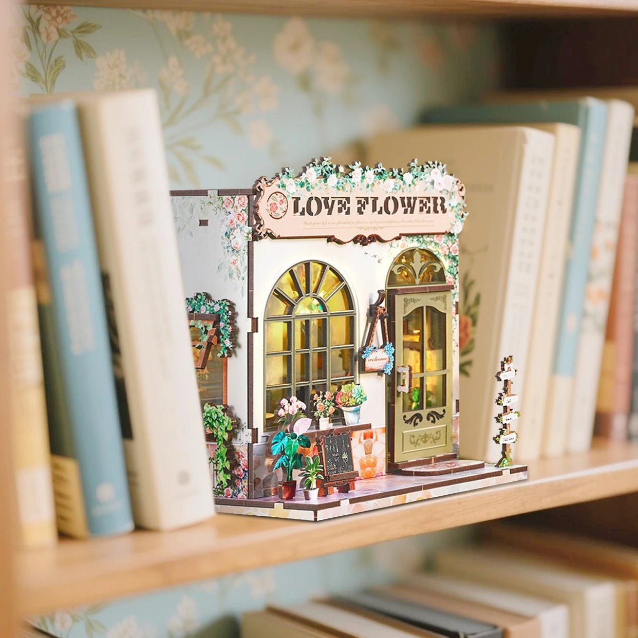 Love Flower Casa - DIY Miniature Wooden Dollhouse Kit - NookFan