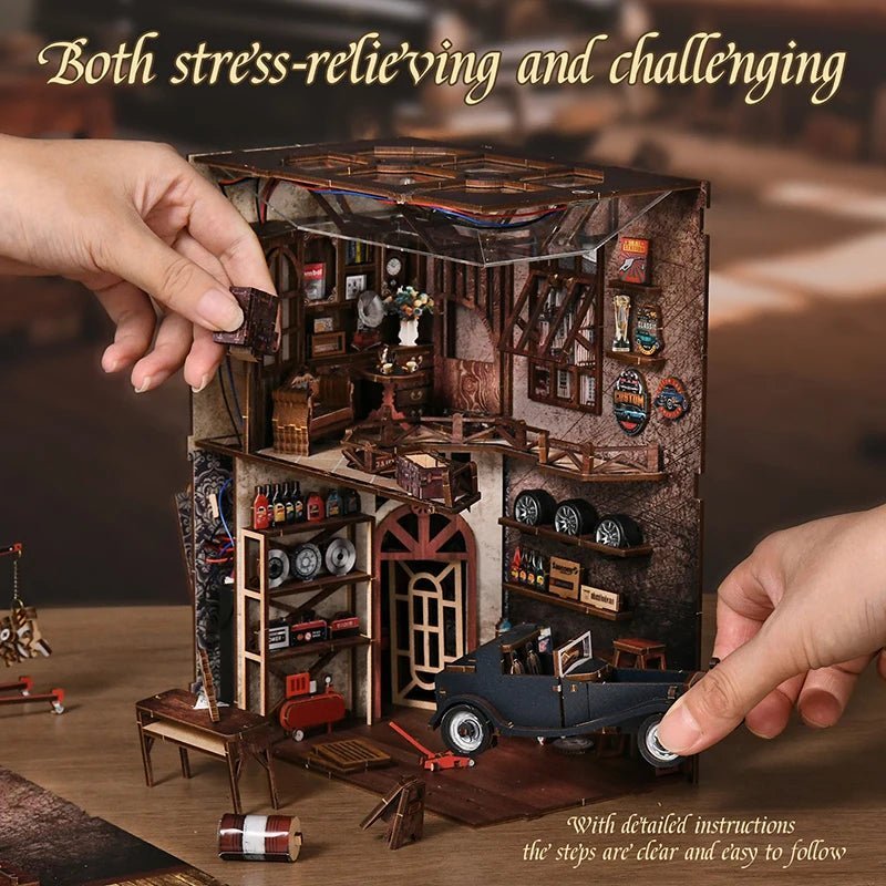 Master Mechanic's Workshop - DIY Book Nook Kit - NookFan