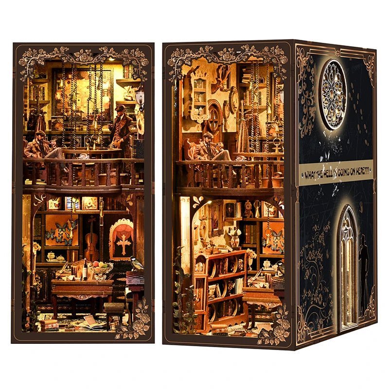 Mystic Alley Dark Box - DIY Wooden Book Nook Kit - NookFan