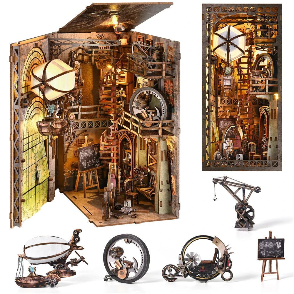 Airship Adventure Book Nook Kit - NookFan