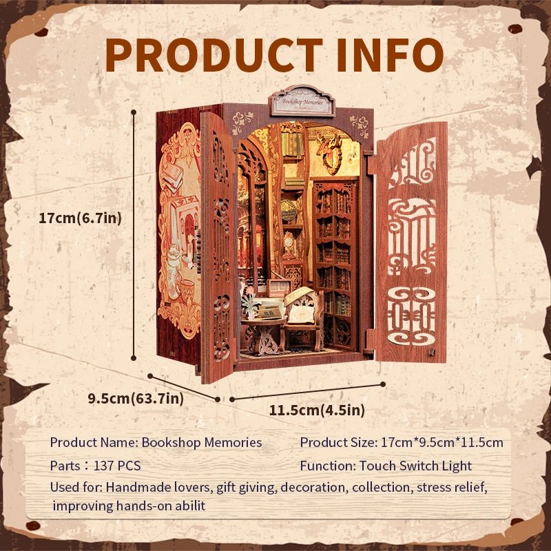 Bookshop Memories - DIY Book Nook Kit - TryNooki