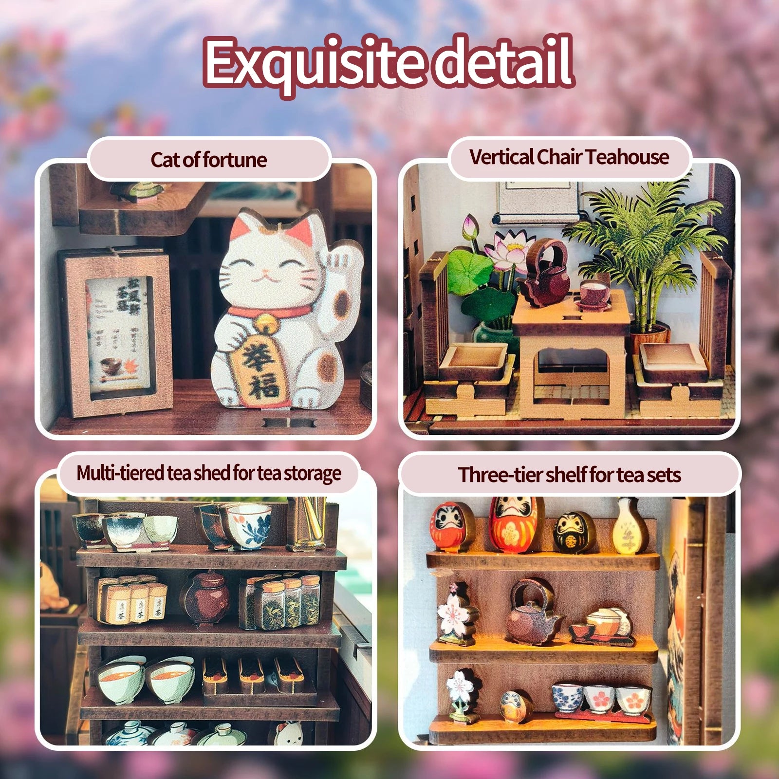Cherry Tree Tea Pavilion Mini Book Nook Kit