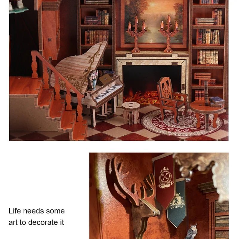 "Green Cottage" - DIY Book Nook Kit - NookFan
