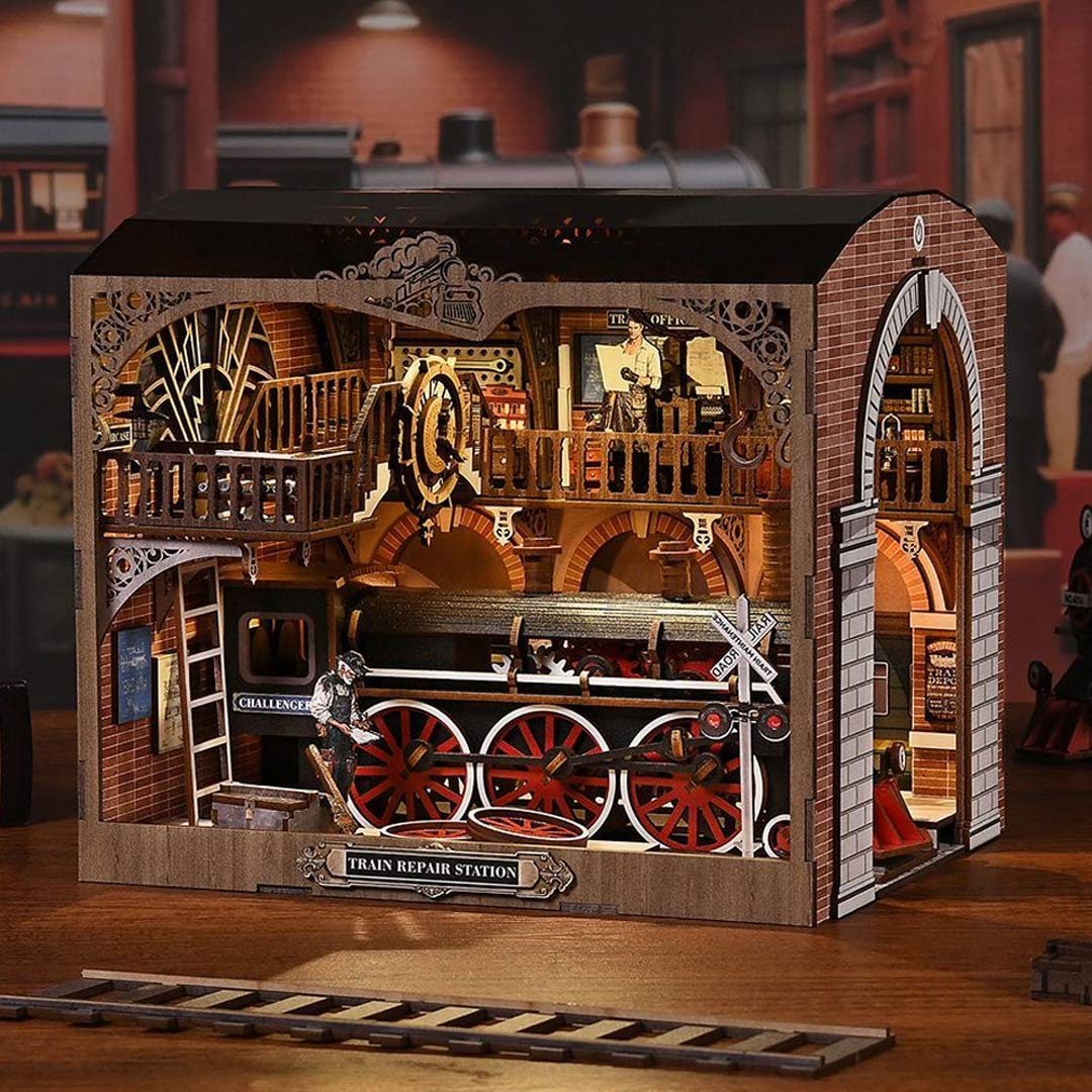Train Repair Station - Book Nook Kit - NookFan