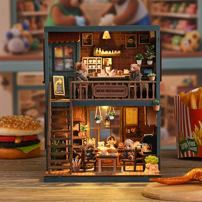 Bear Restaurant - DIY Miniature House