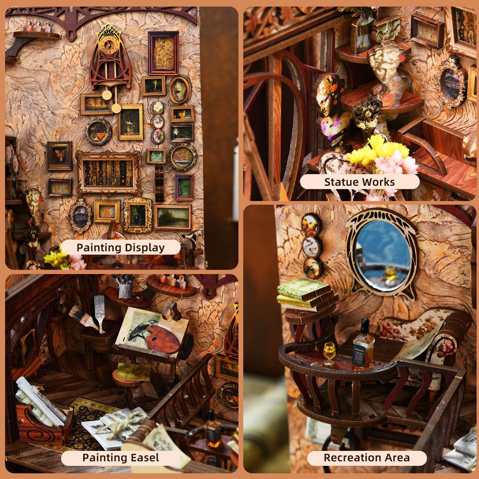 Painter's Day at Dusk - DIY Book Nook Kit - NookFan