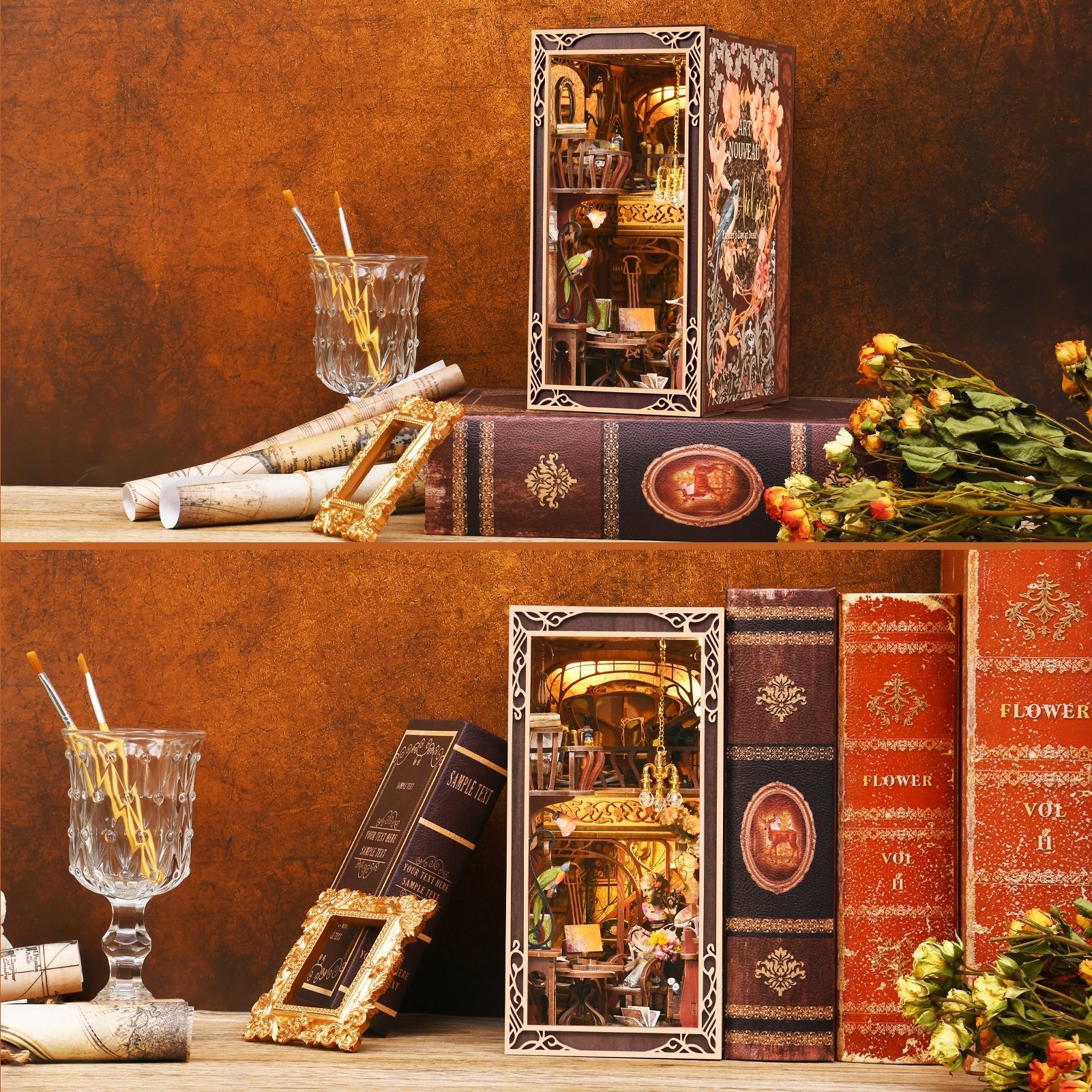 Painter's Day at Dusk - DIY Book Nook Kit - NookFan