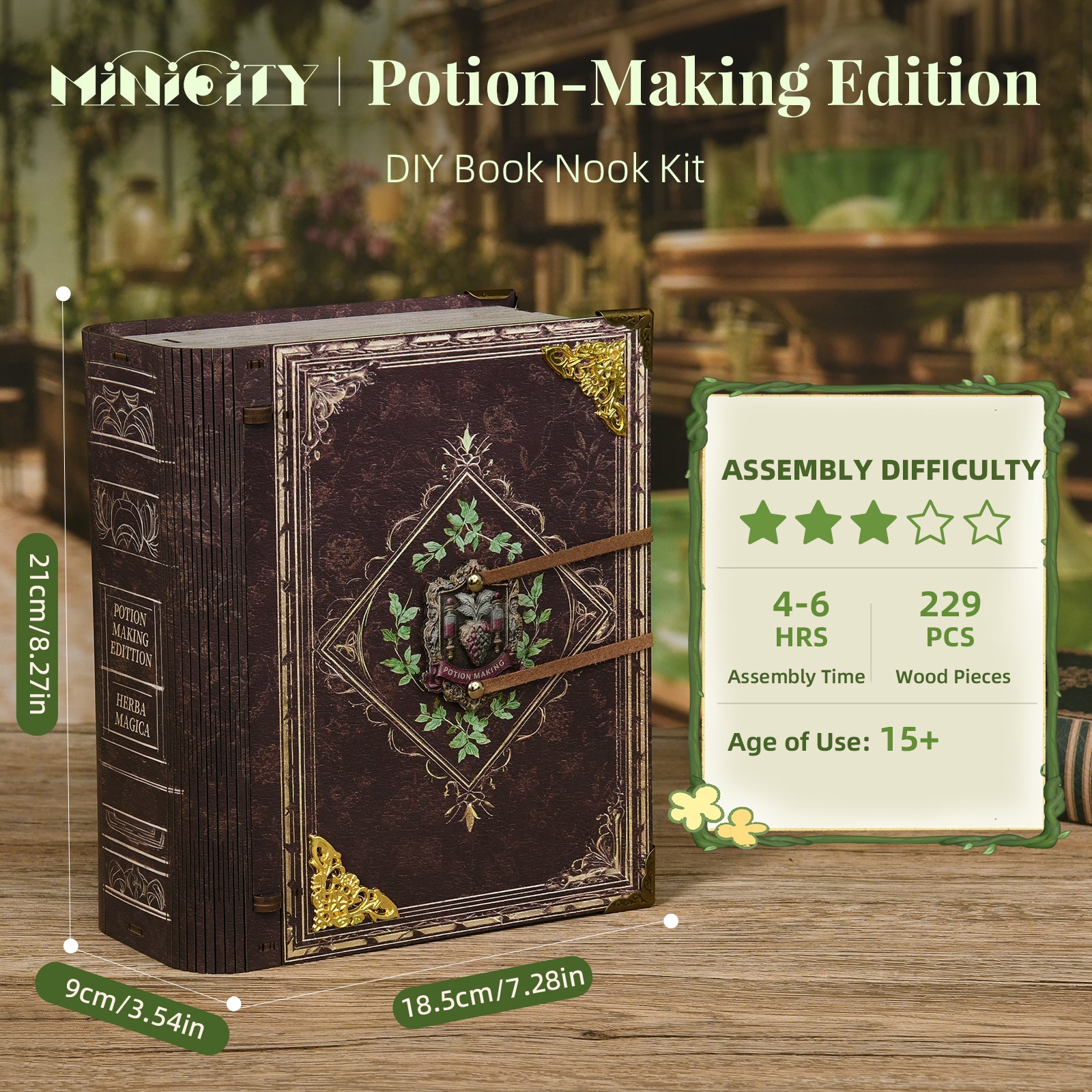 Potion Making Edition - Wooden Puzzles Bookend - NookFan