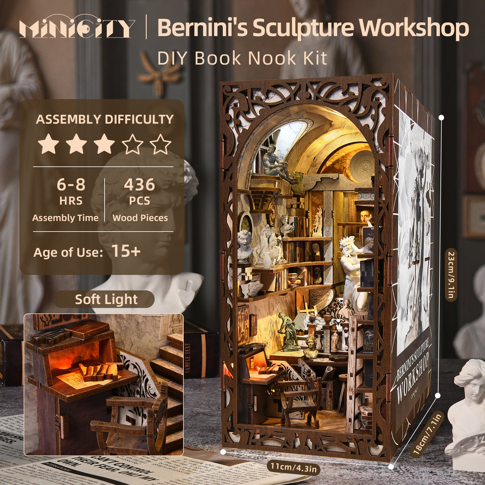 Bernini's Workshop - DIY Book Nook Kit - NookFan