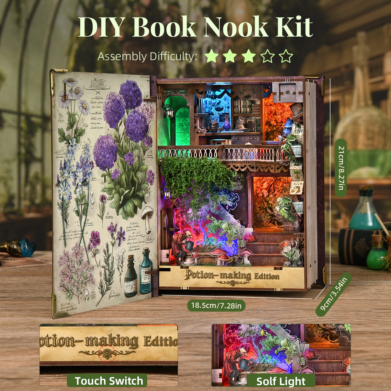 Potion Making Edition - Wooden Puzzles Bookend - NookFan