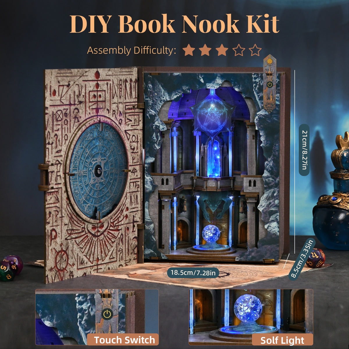 Circle of Magic DIY Book Nook Kit - Miniature with LED - NookFan
