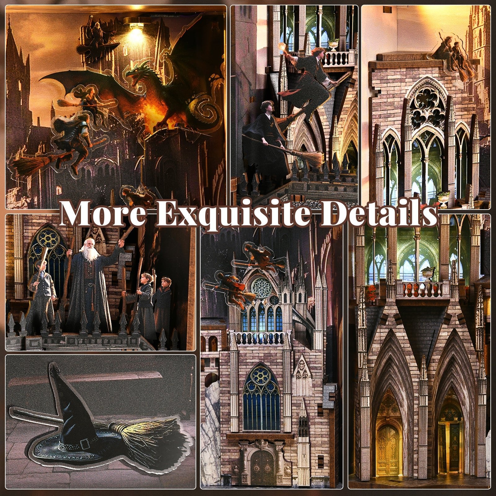 Introduction to Magical Flight - Wooden Puzzles Bookend - NookFan