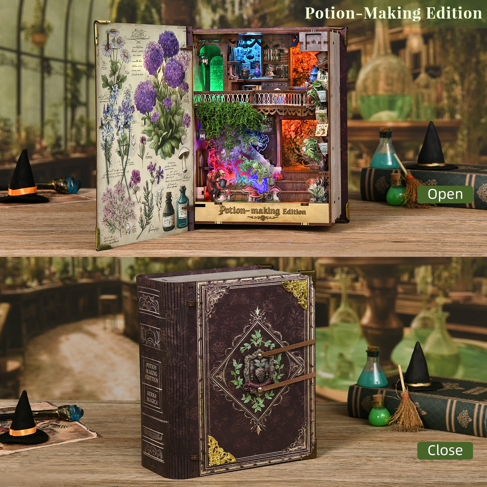 Potion Making Edition - Wooden Puzzles Bookend - NookFan