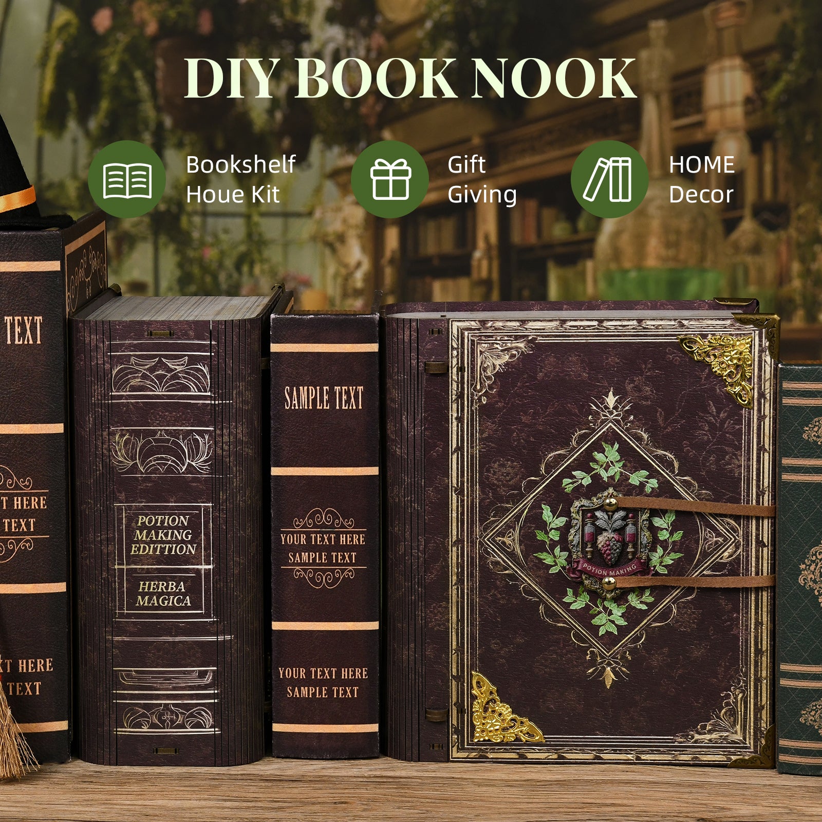 Potion Making Edition - Wooden Puzzles Bookend - NookFan