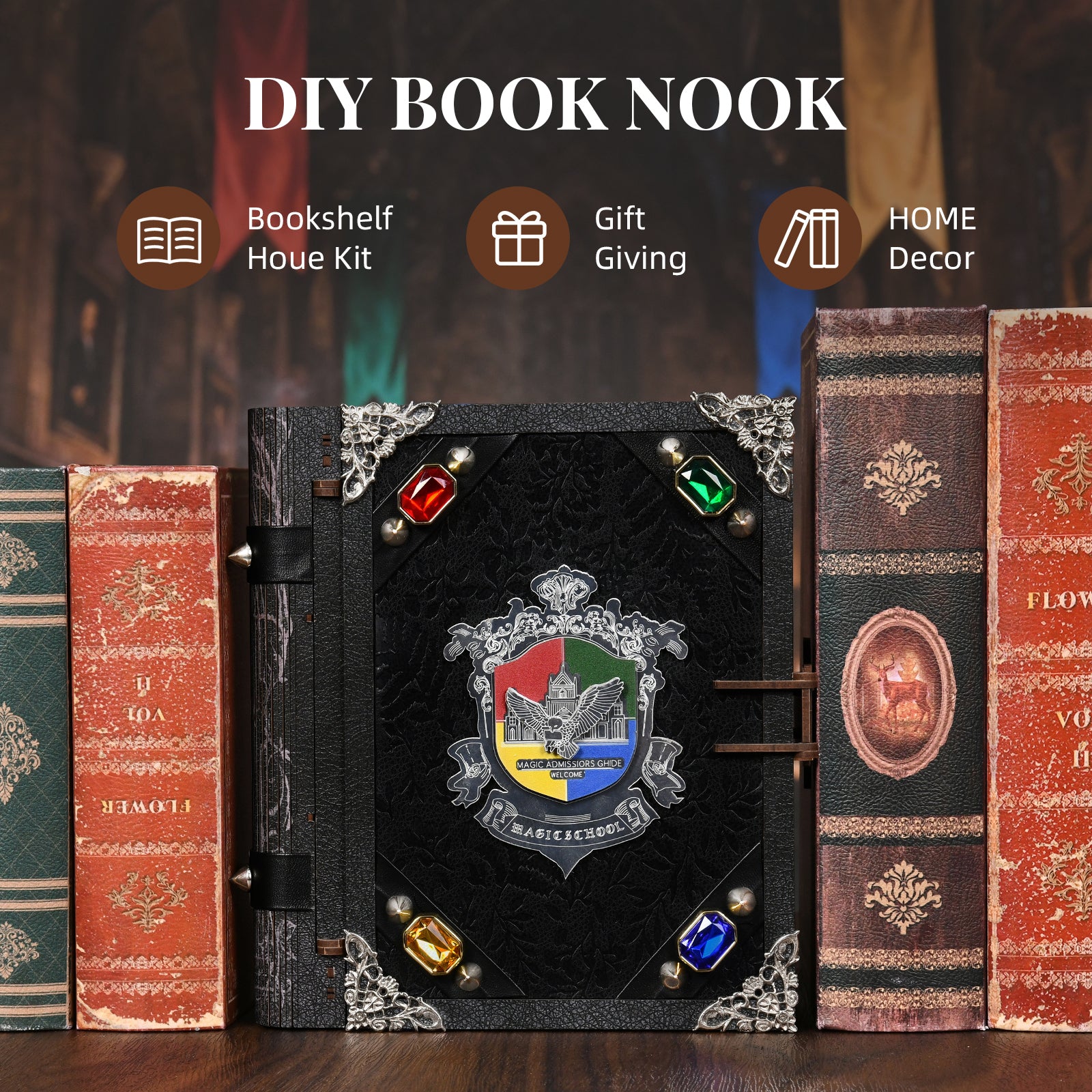 Magic Admissions Guide - Wooden Puzzles Bookend - NookFan