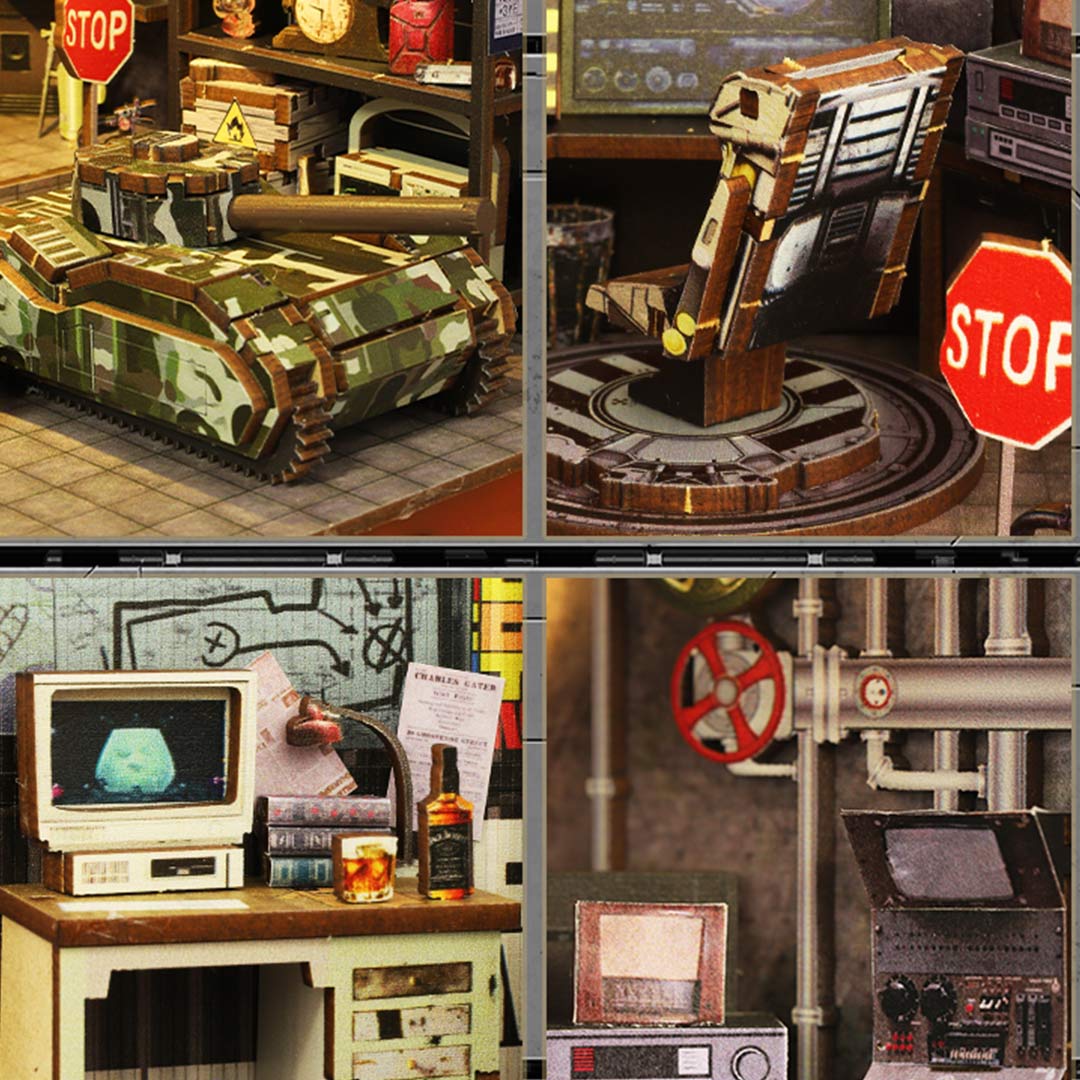 Tactical Command Military Base - DIY Book Nook Kit - NookFan