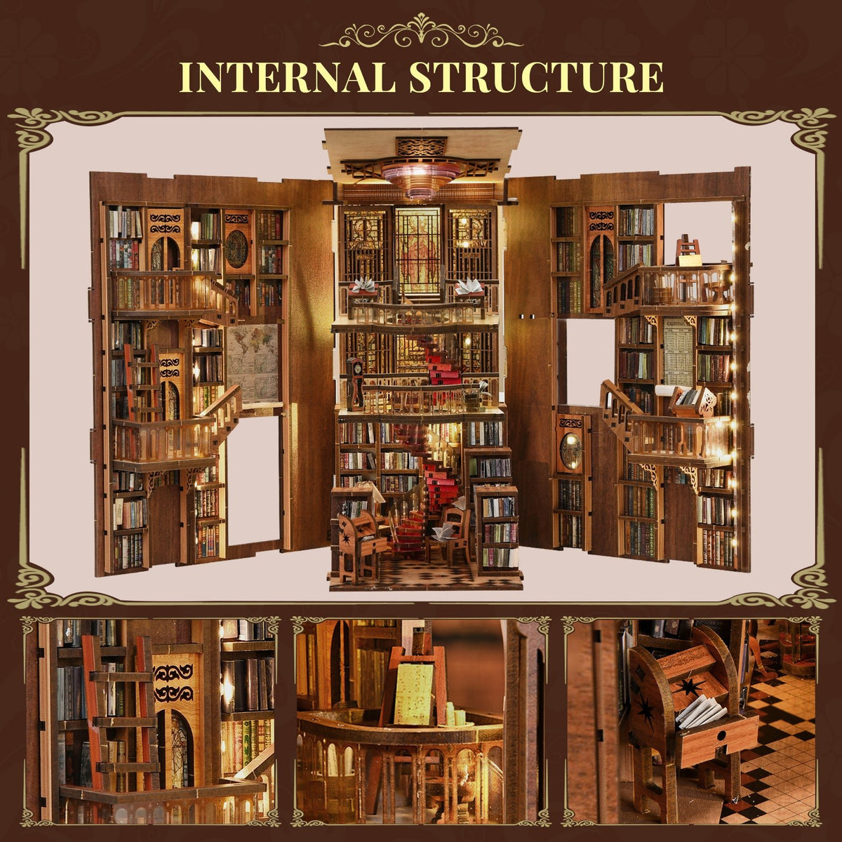 Abbey Library DIY Book Nook Kit - NookFan