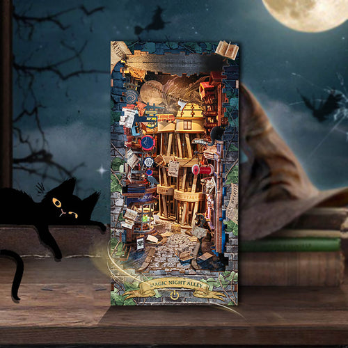 Ruelle de la Nuit Magique - Kit de Construction de Diorama "Book Nook"